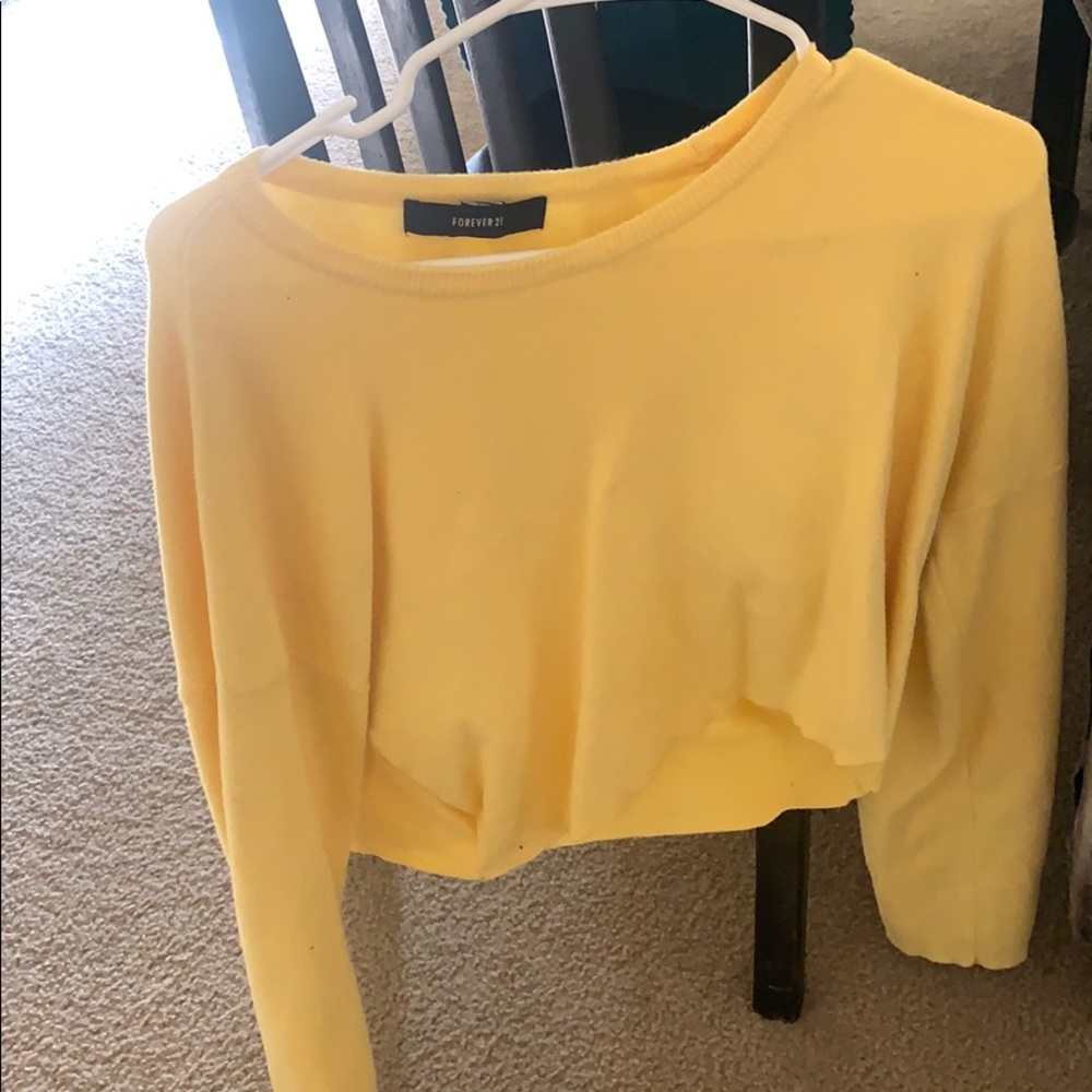 Yellow cropped sweater